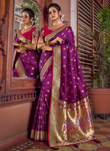 Rani Colour Heavy Festive Wear Silk Fancy Designer Saree Collection 4262